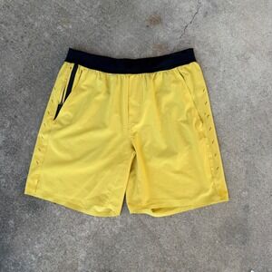 Ten Thousand Interval Shorts Mens 7 Inch Inseam Yellow Training Gym Workout